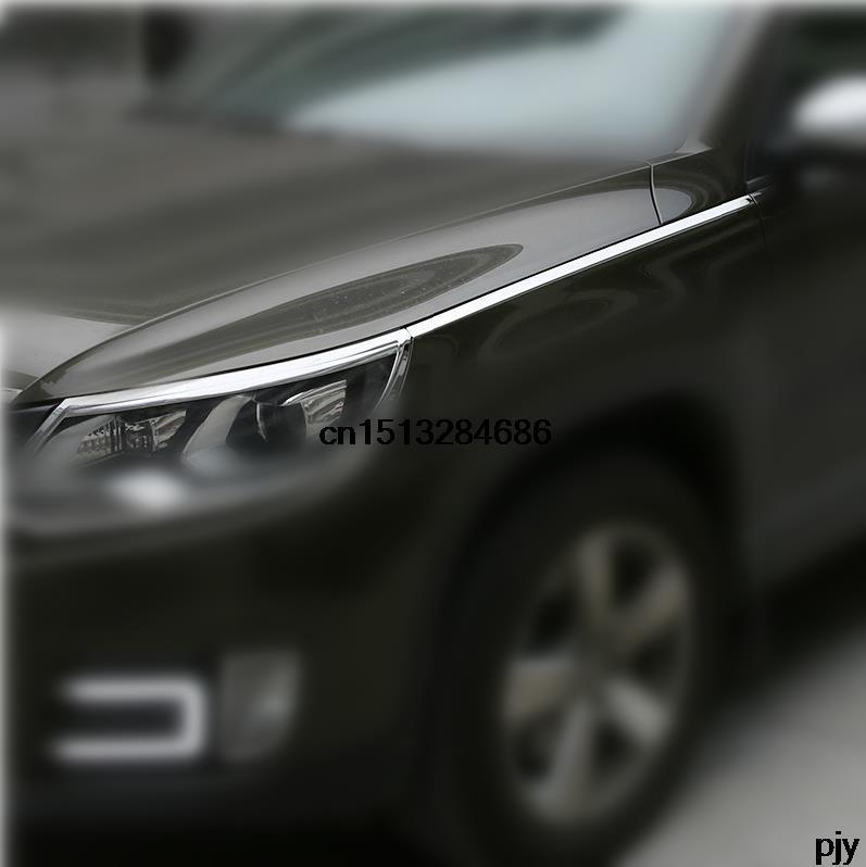 Stainless Steel Decoration side car hood cover trim 2pcs for 2013 2015 Volkswagen vw Tiguan