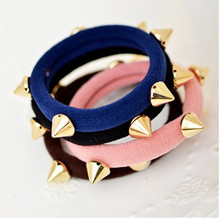 10pcs Color Random cuhair women girl elastic ponytail holder hair bands tie rubber rope accessories