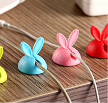 Rabbit ears data line fixed device silica gel cable winder desktop viscose electrical wire winding device wholesale 4X