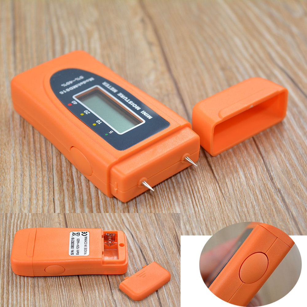 Moisture Meter Wood Bamboo Cotton Mini 2Pins LCD Tester Timber Damp Detector MD816