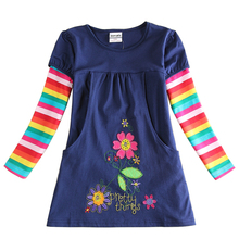 2015 newest design girls flower frocks children clothes hot dresses baby dresses long sleeve baby clothes