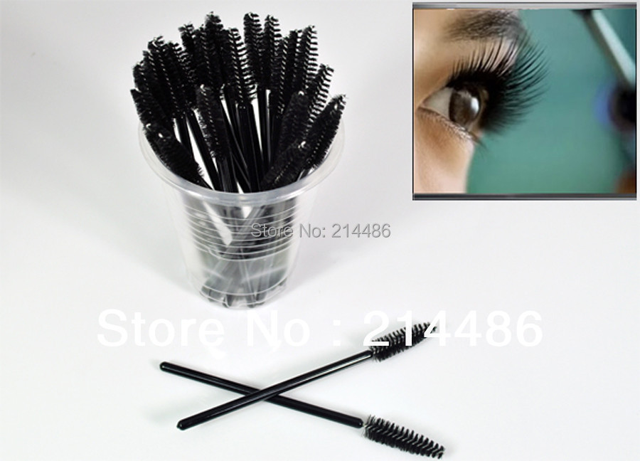 1000 PCS Mini Eyelash Brush Mascara Wands Applicator Spoolers Makeup