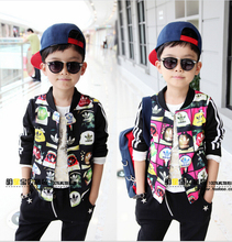 2015 children s new autumn children s fashionable coat jacket zipper cardigan male baby child free