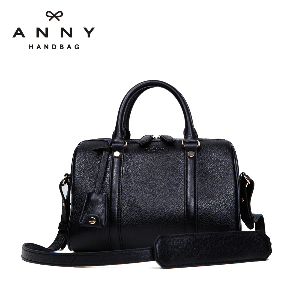 Anny 2015 new women's leather handbag Fashion head layer cowhide  Boston small bag handbag new leather handbag  small bag