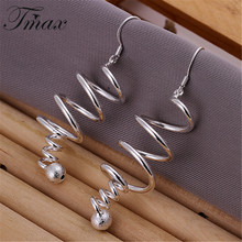 2016 New Elegant Cute Geometric Rotation Long Drop Earrings For Female Fashion Jewelry Silver Plated Trendy Statement HFNE0577