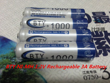 Высокая Quanlity AAA аккумулятор 1000 мАч 4 х BTY ni mh 1.2 В аккумуляторная 3а аккумулятор Baterias Bateria батарей микроданных