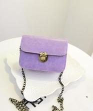 Small PU chain bag woman messenger bag candy fashion girl sweet bag