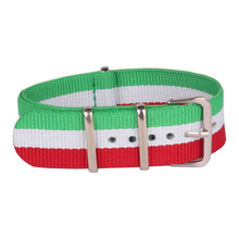 Venta al por mayor verde 2015 de deporte tela otan 18 mm Nylon correa de reloj correa accesorios bandas hebilla de correa 18 mm
