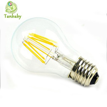 Tanbaby 1pcs 2W 4W 6W 8W A60 E27 Led filament bulb clear grass edison light bulbs