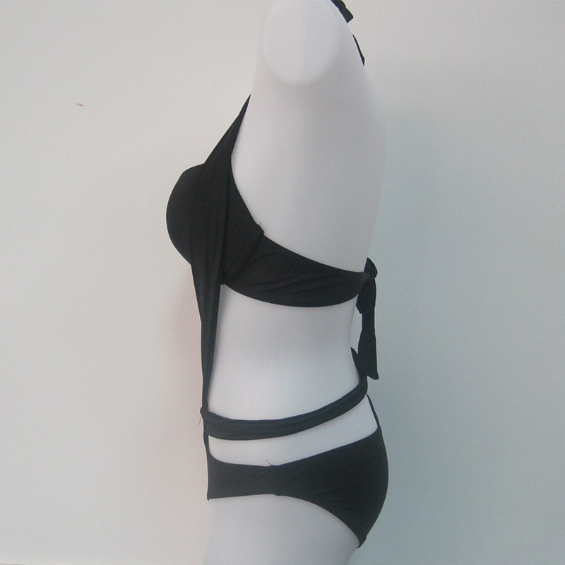 New cut out brazilian Halter Monokini womens bandage swimsuit one piece black Bathing suit sexy bodysuit high cut swimwear
