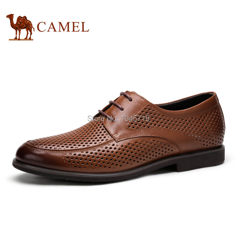 Camel men's business shoes  casual leather men's  shoes 2015 summer new breathable hollow shoes A522043260