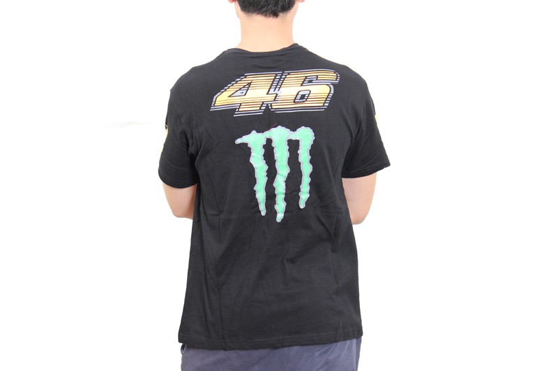 Motorcycle-Motocross-casual-T-shirt-Rossi-Black-VR-46-VR46-Monza-T-Shirt