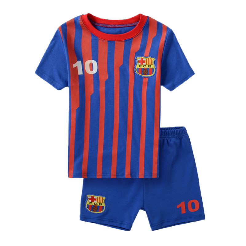 2015 Brand New Summer Style 2 To 7 Years Baby Boy Girl Soccer Clothing Sets 2Pcs