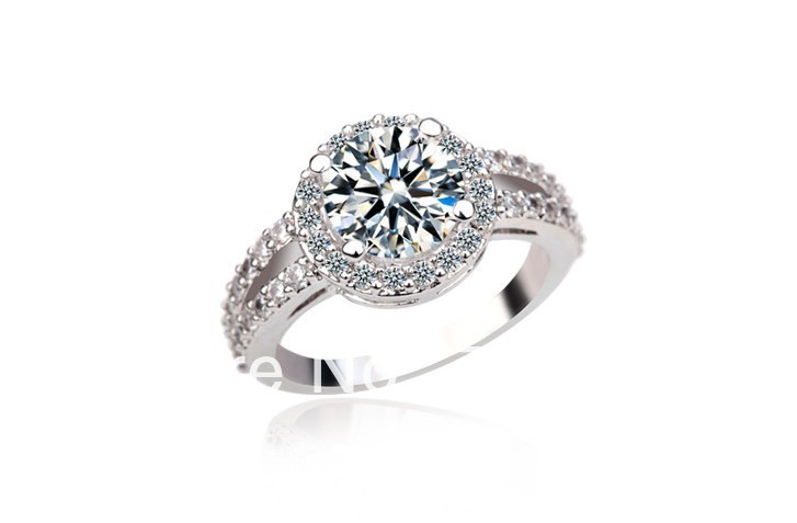 2 carat cubic zirconia engagement rings white gold