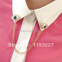 11.11 Shopping Festival Free shipping 2014 hot sale steampunk punk gold color chain evil eye brooch broche