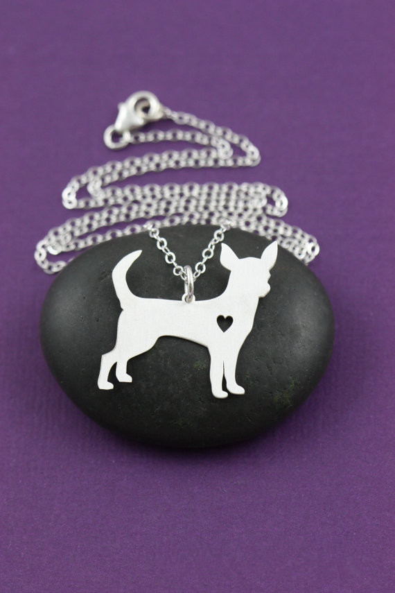 SALE - Chihuahua Necklace - Custom Dog Necklace - Toy Dog - Dog Breed - Personalized - Dog Memorial Gift - Family Pet - Sterling Silver