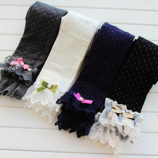 Dance Tights 2015 new children font b girls b font knitted cotton lace pantyhose nine points