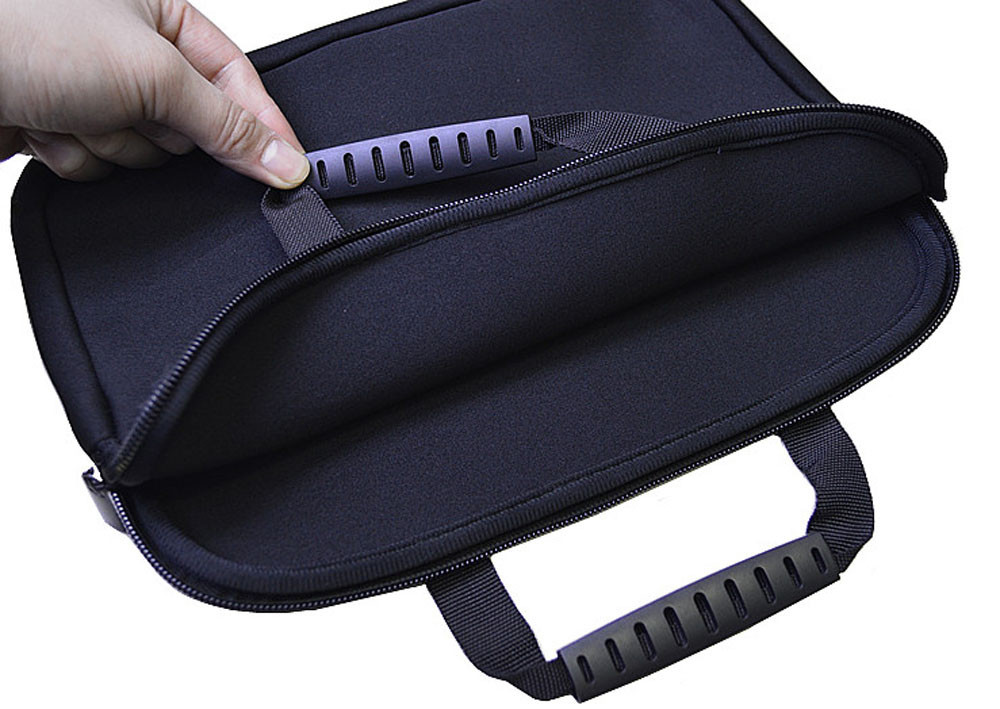 Black Neoprene Carrying Laptop Sleeve Case Cover Handle Bag for 14 13 12 inch