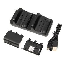 Dual Charging Dock Controllers Charger +2 x 300mah Rechargeable Batteries For Xbox One Wireless Controller Dual Charge Dock