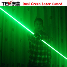 Mini Dual Direction Green Laser Sword For Laser Man Show 532nm 200mW Double-Headed Wide Beam Laser