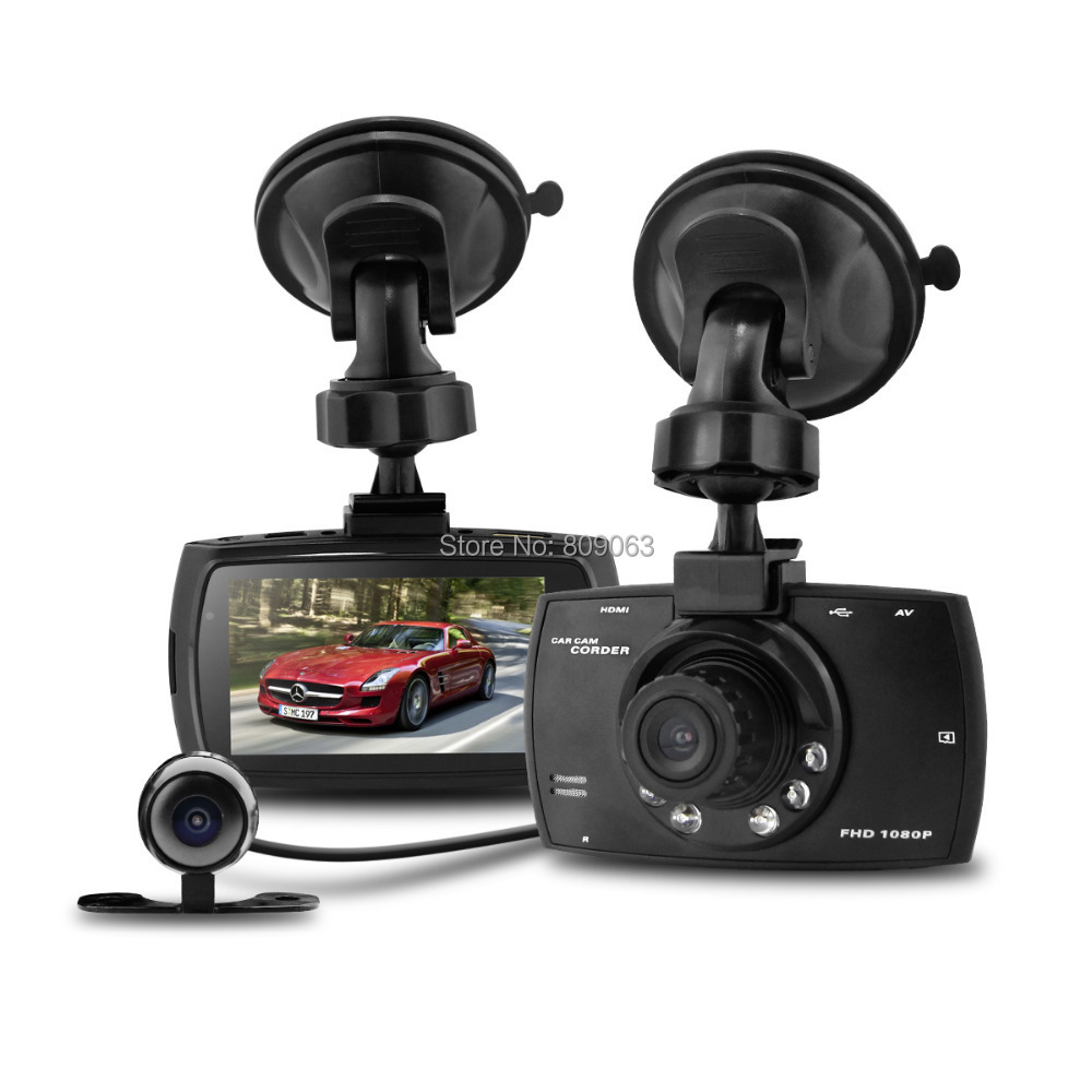 G30B Car Black Box Allwinner Car DVR Dual Lens with Car Rearview Camera 2 7 LCD