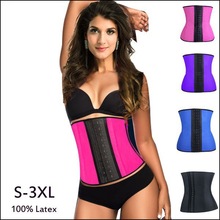 Latex corset body Waist Trainer training corsets 100% Latex Corset Sexy Women Latex Waist 9 Steel Bones Shapewear