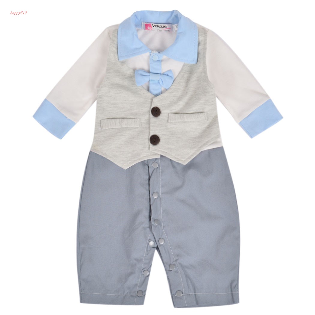 Summer Baby Boys One Piece Romper Newborn long Sleeve ...
