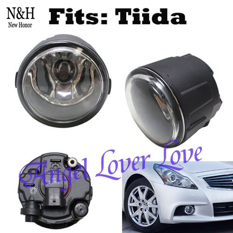 Fog Lights Lamps w H11 Halogen Bulbs For Nissan Infiniti qashqai Tiida One Pair Replacement Parts