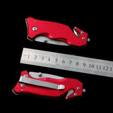 Outdoor folding mini sharp weapons wilderness pocket high hardness survival jungle camping hunting tool portable red