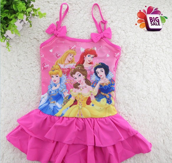 Baby Girls/ Children Swimsuits, Girl's Swimwear, Princess Cartoon Snow White swimwear Wholesale Hot Sale Baby beachwear 5pcs/lot