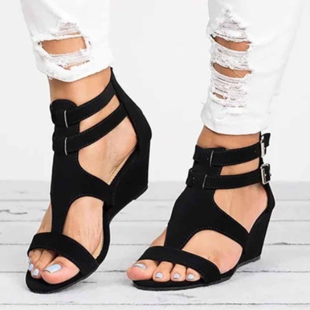 Chicas Rosa Con Correas Plataforma Verano Playa Para Niños Sandalias Zapatos Tallas 10-2