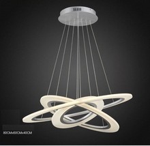 Acrylic chandelier lamp rings for dinning room
