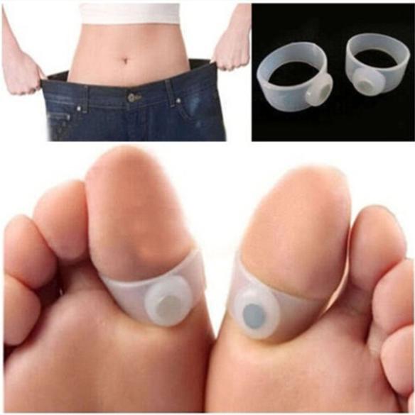 2 pcs New Keep Fit Health Slimming Weight Loss Magnetic Toe Ring Free Shipping