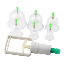 1 set 6 Cups Chinese Vacuum Cupping Set Massage Therapy Suction Apparatus Cups Newest