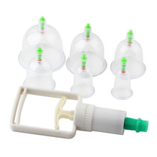 6 cups Chinese Medical Vacuum Body Cupping Set Portable Massage Therapy Kit Newest