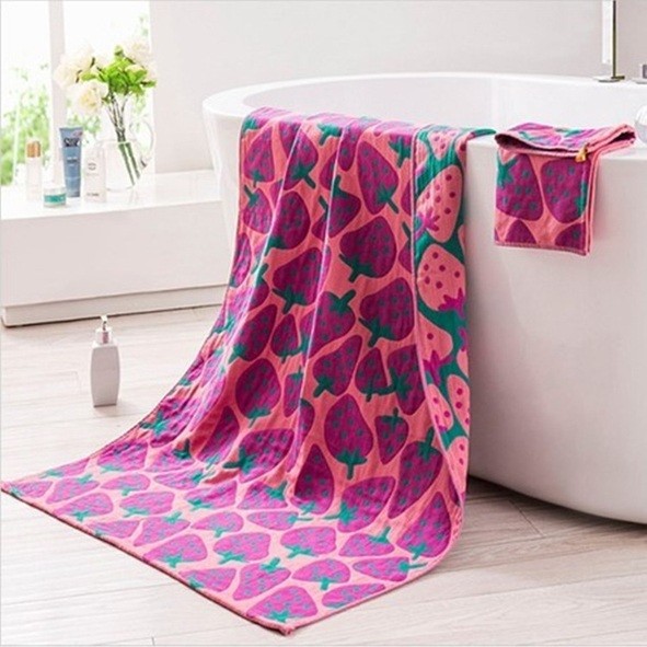 Retail Chilidren baby bath towel 100%Cotton soft comfortable 3 layers thickening floral Towel 75cm140cm High quality HA005