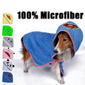 Cartoon Animal Hooded Dog Towel Wrap Chest Dog Cat Bathrobes Beach Microfiber Absorbent Bath Towel Fit