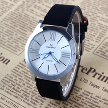 Free shipping 2015 Newest 4 Color Fashion Leather Band Clock Analog Quartz Watch Wrist Watch Women