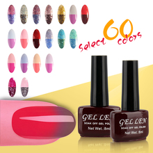 Gel Len Tempreature color changing gel nail polish 60 Colors Soak off LED/UV Chameleon Gel polish Lacquer 8ml hot nail gel