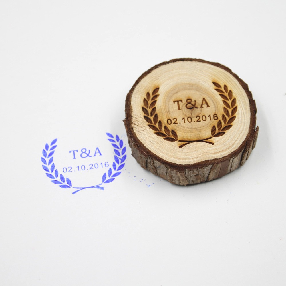 wholesale personalized wedding stamp custom wood rubber stamp