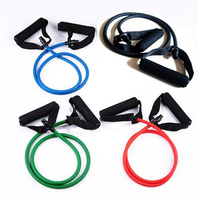Natural Tension Health Elastic Exercise Sport Body Stretching Belt Pull Strap with handle Sport Resistance Bands