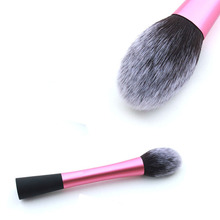 Lovely Pink Fiber Cosmetic Powder Foundation Long Aluminum Tube Brushes Cosmetics Professional Makeup Brush Set Hairbrush