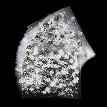 3D Nail Art Stickers Beauty Summer Style 24 Design White Black Flower Nail Foil Manicure Decals