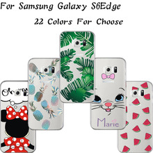 1PC Drop Shipping Painting Silicon Phone Cases For Samsung Galaxy S6 Edge G9250 GalaxyS6 Edge Case Cover Shell TBC SVX MSXX DHTT