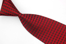 NT0553 Black Red Stripes New Classic Silk Polyester Man s Jacquard Woven Necktie BusinessCasual Knitting Ties