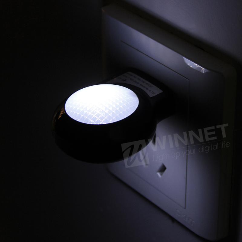 CroLED 2X Intelligent LED USB Multifunction Night Light 0.7W for Home Baby Indoor Black