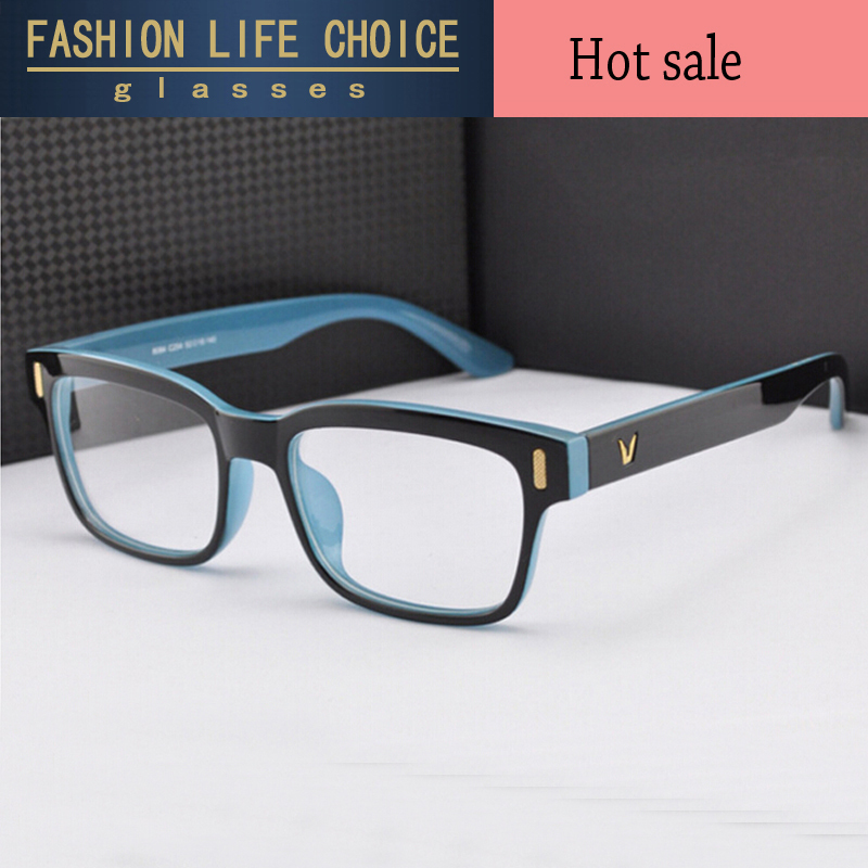 NewV Shaped Box Eyeglasses Frame Brand For Women Fashion Men Optical eye glasses Frame Eyewear Oculos