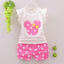 VestidosNew kids clothes Infant bebe girls Minnie casual suits children clothing sets roupas infantis menina Baby girl clothes