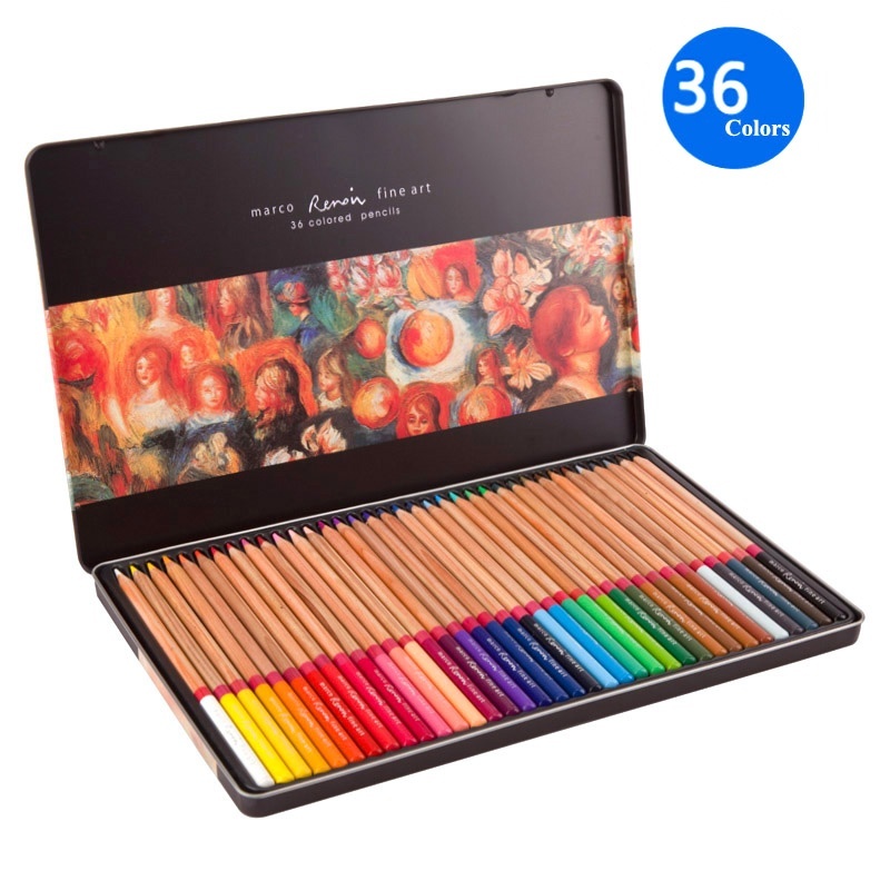 Wholesale Marco Renoir 24/36/48/72/Pencil Set Lapices De Colores  Profesionales Crayons Colouring Drawing Pencils Set Wholesale From Jiguan,  $28.41