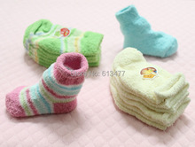 Thickening half velvet baby boys girls socks baby clothing accessories booties floor infant socks homewear 1pair